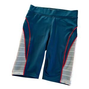 Kimberly Teal Athletic Cycling Shorts Mesh Sides Women’s Medium Sporty Stretchy